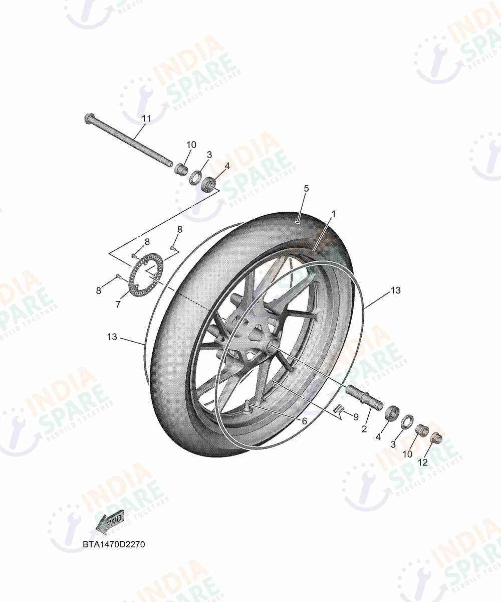 YAMAHA BTA1 R2 200CC Series FRONT WHEEL